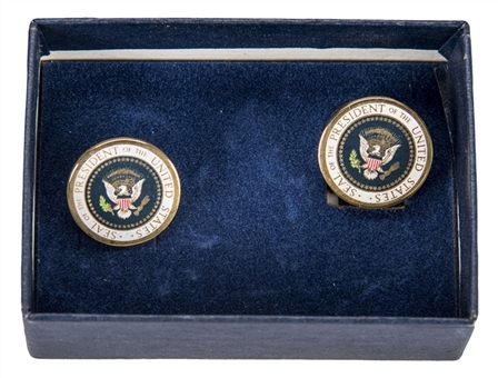 Pair of Ronald Reagan Presidential Cufflinks In Box
